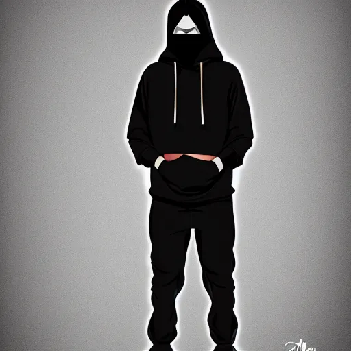 a 1 5 year old in a black hoodie with the hood on his | Stable ...