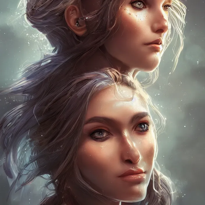 Image similar to highly detailed portrait of a beautiful celestial mage, dramatic light, artstation