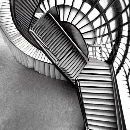 Prompt: impossible Escher staircase but as a realistic photo