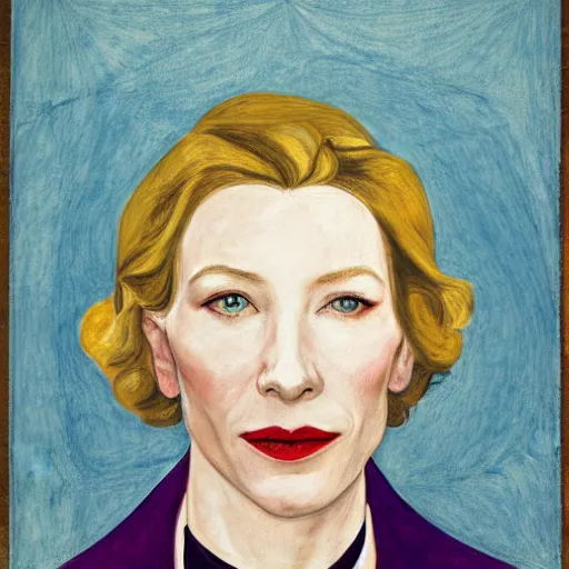 Prompt: portrait of cate blanchett by hilma af klint