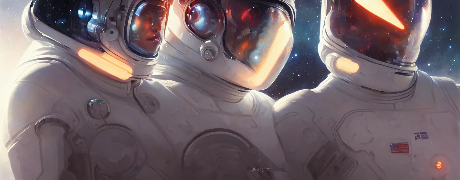 Image similar to Spaceman man futuristic portrait, highly detailed, digital painting, artstation, concept art, smooth, sharp focus, illustration, art by artgerm and greg rutkowski and alphonse mucha