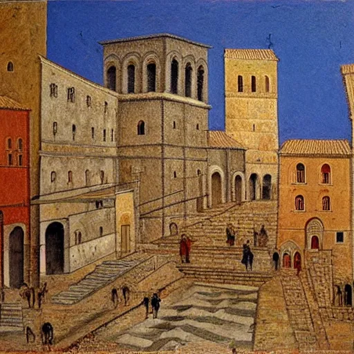 Prompt: old city by duccio di buoninsegna