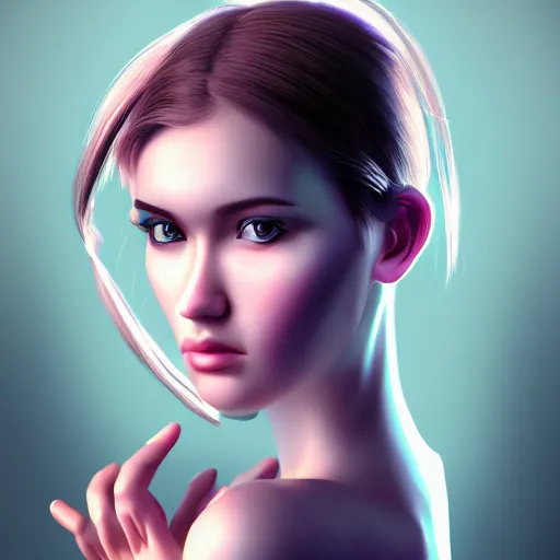 Image similar to a digital photo portrait of a beautiful young android woman. artstation, flickr, hd, 4 k, 3 5 mm, photography, deviantart