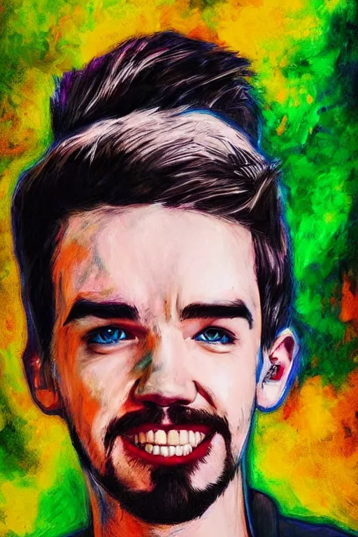 Image similar to Sean McLoughlin, Jacksepticeye, Irish Youtuber, solo portrait 🎨🖌️🪄 🔥