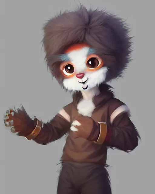 Prompt: character concept art of a cute young male anthropomorphic furry character | | cute - fine - face, pretty face, key visual, realistic shaded perfect face, fine details by stanley artgerm lau, wlop, rossdraws, james jean, andrei riabovitchev, marc simonetti, and sakimichan, trending on artstation