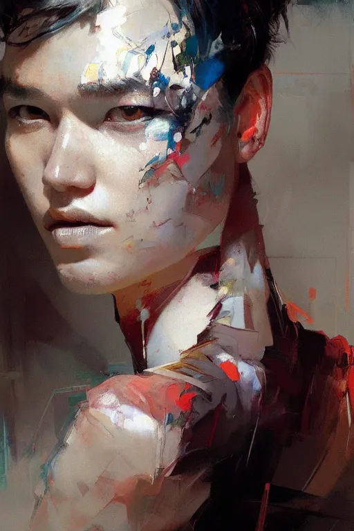 Image similar to jeong ho - yeon by greg rutkowski, jeremy mann, francoise nielly, van gogh, ross tran, rule of thirds, seductive look, beautiful