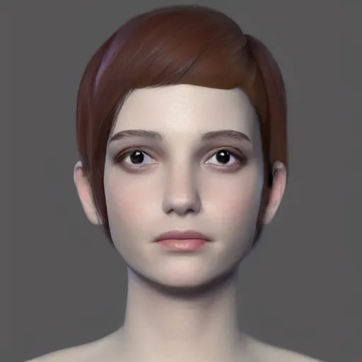 Image similar to profile picture of a future girl, nft, unreal engine 5, octane render