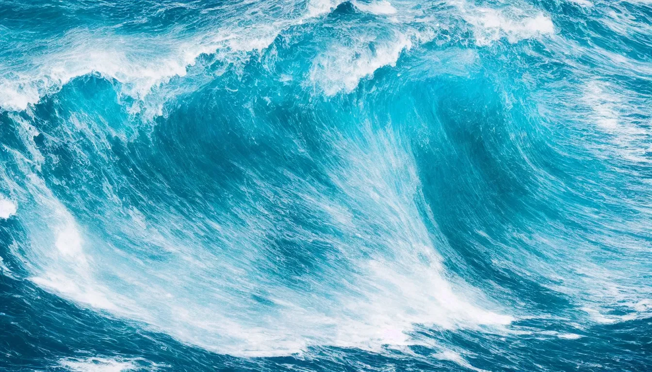 Prompt: inside ocean wave