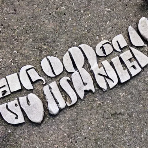 Image similar to the stones are laid out in the form of the letter s