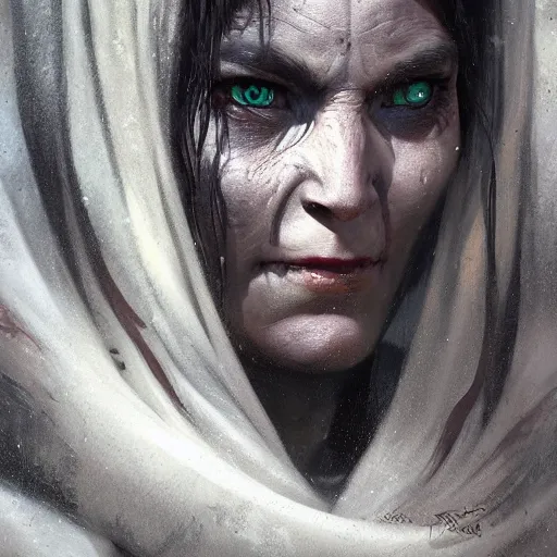 Image similar to portrait of an female orc, Matte painting , detailed painting, greg rutkowski