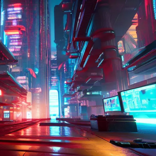 Image similar to cyberpunk in unreal engine 4k