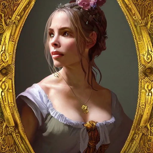 Prompt: a fantasy style portrait painting of olivia d'abo in the style of francois boucher oil painting unreal 5 daz. rpg portrait, extremely detailed artgerm greg rutkowski alphonse mucha