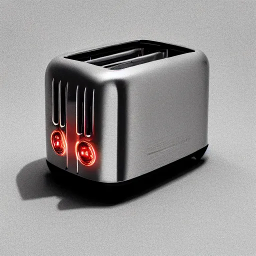 Image similar to an evil toaster, 3 d render, octane, ray tracing, ultra, detailed, photorealistic, ultra high resolution, 8 k