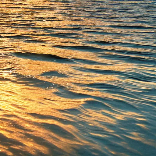 Prompt: an ocean made of golden liquid