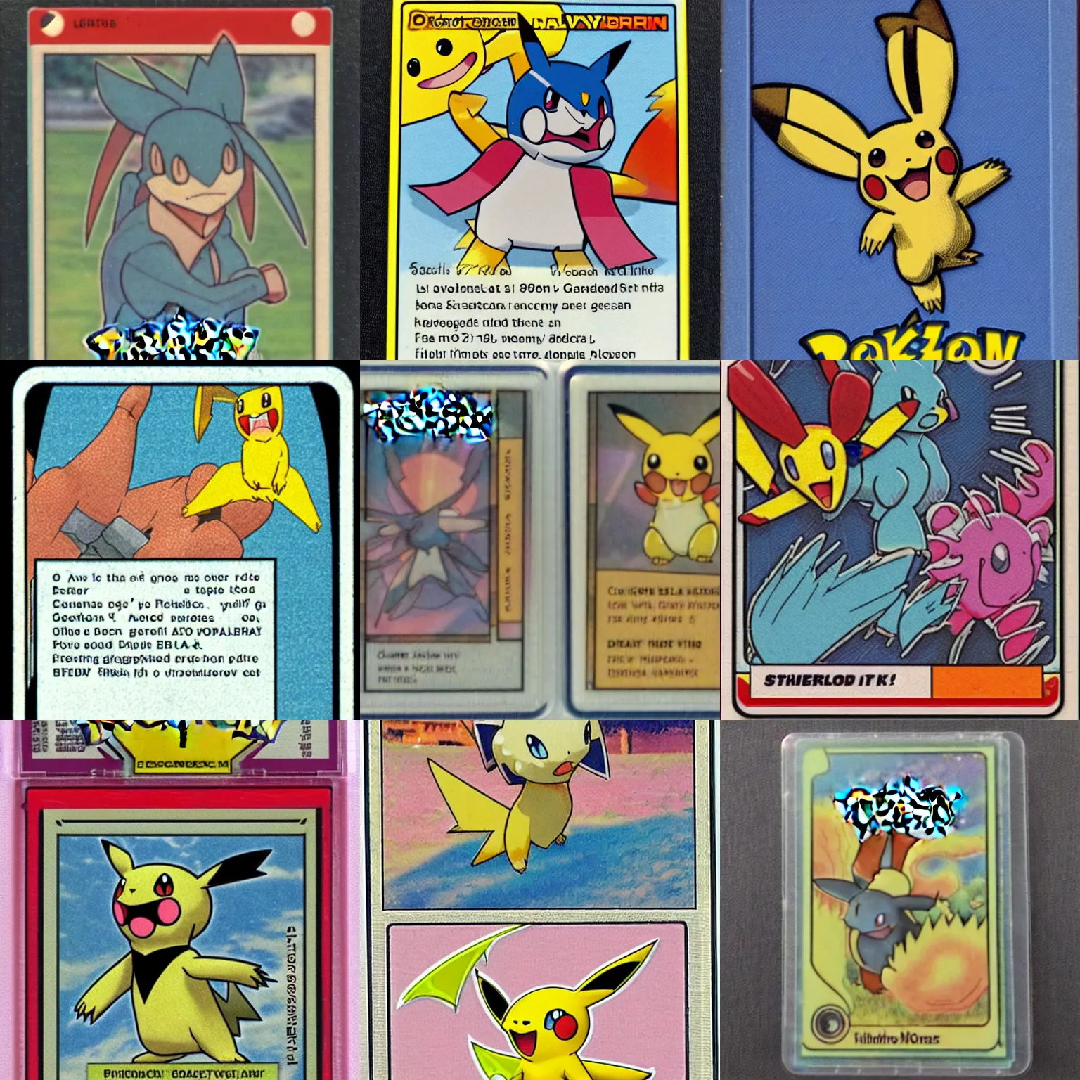 Prompt: A Pokémon card from 1990