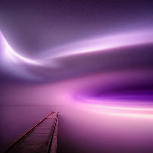 Prompt: amazing photo of a purple tornado in the shape of a funnel in the sky by marc adamus, digital art, beautiful dramatic lighting