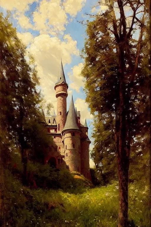 Prompt: ( ( ( ( ( ( ictorian genre painting painting of a castle ) ) ) ) ) ) solomon joseph solomon and richard schmid and jeremy lipking!!!!!!!!!!!!!!!!!!!!