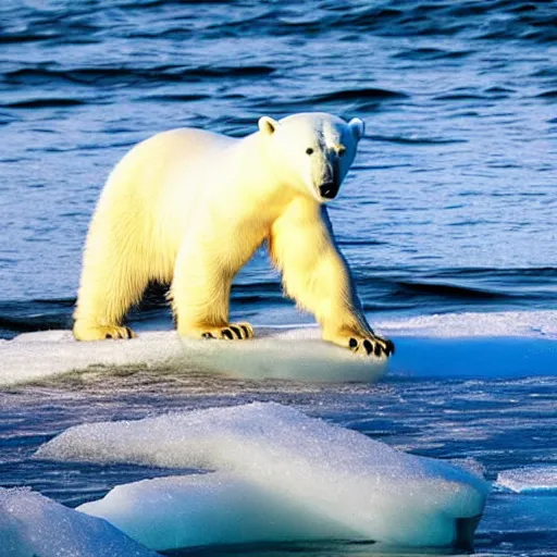 Image similar to polar bear surfing, iceberg in background, ultra realistic, award winning dslr photography, global illumination, radiant lighting