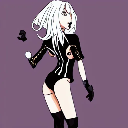 Prompt: lady gaga anime character