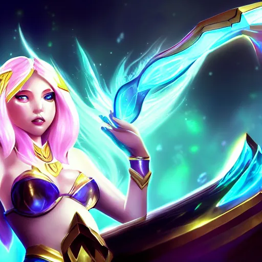 Image similar to Splash art of Lux from League of Legends, League of Legends champion splashart, Riot Games, digital art