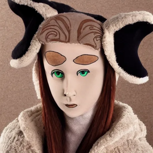 Image similar to doppio wearing sheep suit