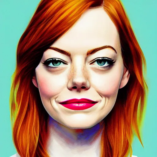 Image similar to portrait of emma stone as a goldfish