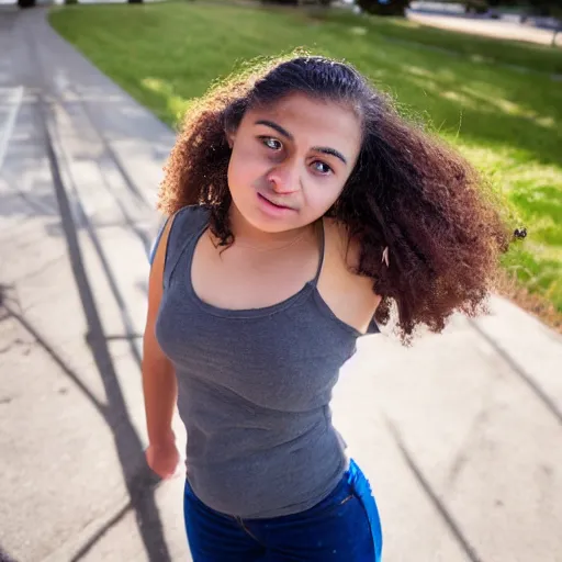 Image similar to 18 year old girl, 133 LBS, colombian-american descent, XF IQ4, 150MP, 50mm, F1.4, ISO 200, 1/160s, natural light, Adobe Lightroom, photolab, Affinity Photo, PhotoDirector 365