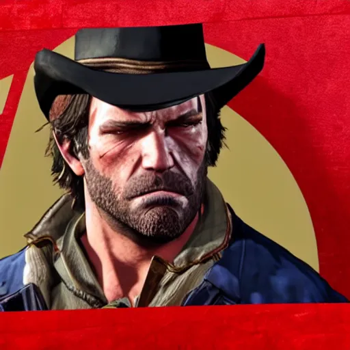 Arthur Morgan punching Micah Bell, Red Dead Redemption, Stable Diffusion