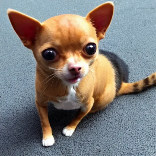 Prompt: a cat-chihuahua hybrid