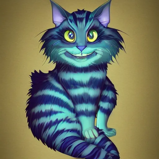 Image similar to a bluish black cheshire cat photoshop filter cutout vector, behance hd by jesper ejsing, by rhads, makoto shinkai and lois van baarle, ilya kuvshinov global illumination