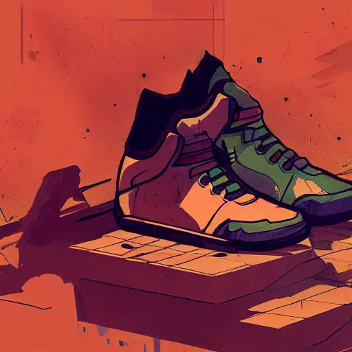 Image similar to sneaker concept art, neogrunge, sharp focus, illustration, concept art by tooth wu