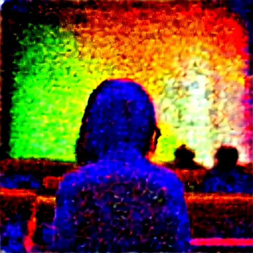 Image similar to “a woman with synesthesia listening to an orchestra at a concert hall, digital art”