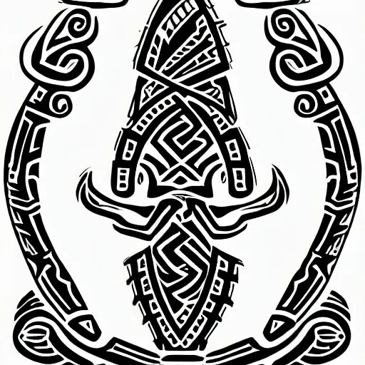 Image similar to maori tattoo pattern logo design