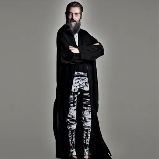 Image similar to fashion photo of goth obiwan kenobi