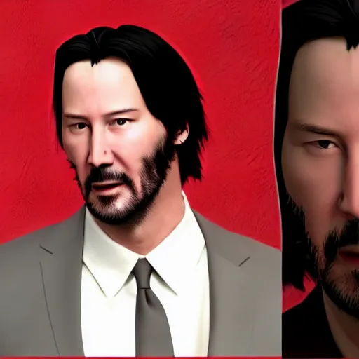 Prompt: Keanu reeves 3D modeling charter Full view by Pixar 4K detailed super realistic
