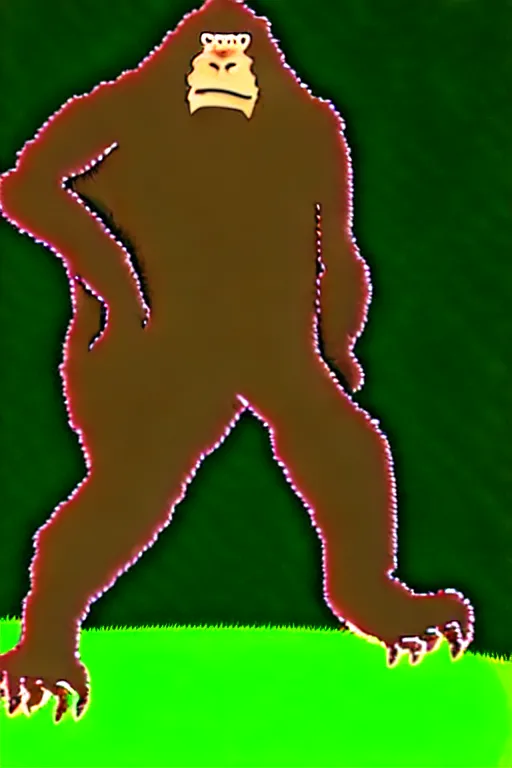 Image similar to bigfoot being teleported