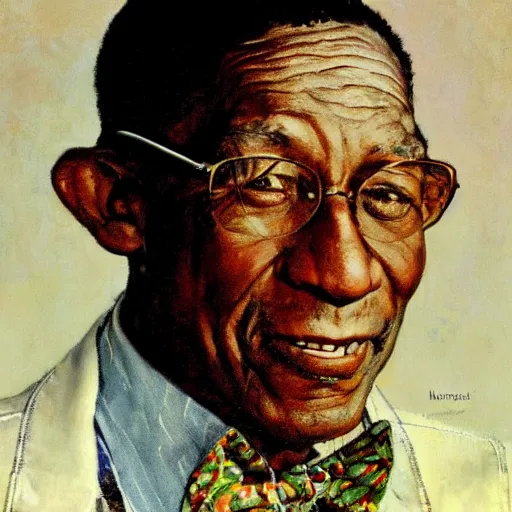 Prompt: Ernest Worrell portrait by Norman Rockwell
