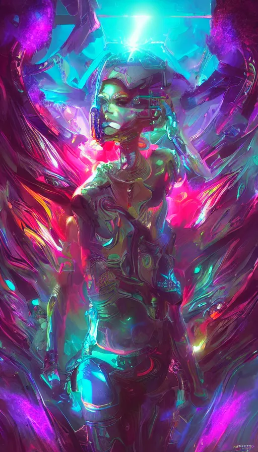 Image similar to psytrance artwork, by artstation