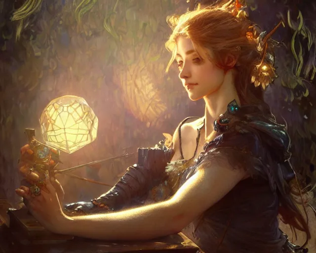 Image similar to photography of frederick mccubbin, deep focus, d & d and mtg, fantasy, intricate, elegant, highly detailed, digital painting, artstation, concept art, matte, sharp focus, illustration, hearthstone, art by artgerm and greg rutkowski and alphonse mucha