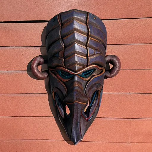 Image similar to mind flayer wooden mask