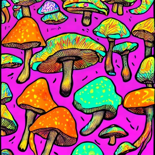 Prompt: psychedelic mushrooms dream