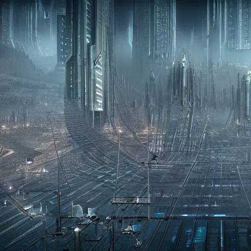 Image similar to photo of a futuristic city in a dystopian future made of electronic components by hr giger and zdzislaw beksinski. Very detailed 8k. Unreal engine 5 render with nanite, global illustration and path tracing. Cinematic post processing.