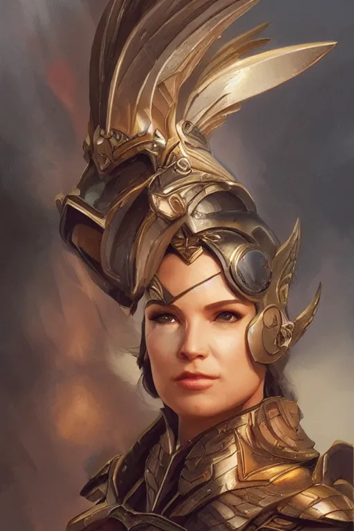 Image similar to amazon valkyrie athena, d & d, fantasy, portrait, highly detailed, headshot, digital painting, trending on artstation, concept art, sharp focus, illustration, art by artgerm and greg rutkowski and magali villeneuve