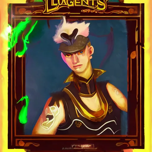 Image similar to a portrait of lucky luck in the style of arcane league of legends