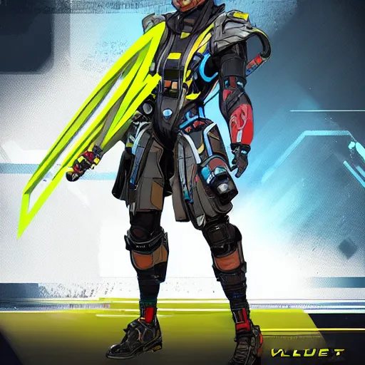 Image similar to volt concept art from apex legends