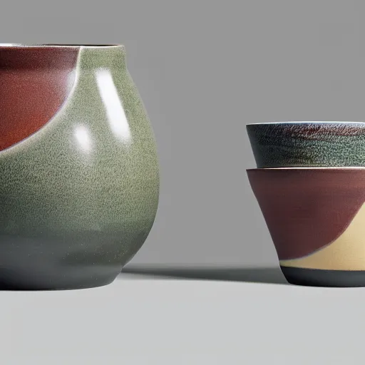 Prompt: a product photo of incredibly creative, wildly inventive, and elegant new pottery style by Florian Gadsby, changing the industry, impossible, groundbreaking, stunning quality, shot for pottery magazine, canon C300, high resolution, 1.4, 50mm, bokeh, product photography, highly detailed, sharp focus, HDR