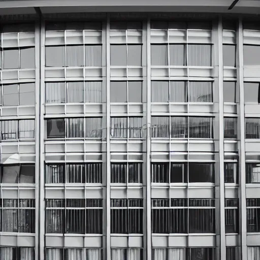 Image similar to giant inflatable bubbles emerging out of the facade of a 1960’s office building’s windows. Inside the bubbles is scaffold that holds a floor with furniture and people. The inflatable is made out of clear plastic sheeting. Ultrarealistic, vray, 8k, cinematic.