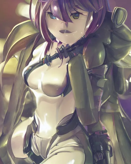 Image similar to full body image of anime girl in mechanic armor in night tokyo by makoto sinkai, perfect face and body, fine details and face
