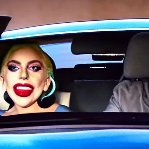 Prompt: lady gaga and judy garland carpool karaoke, trending on youtube, photograph,