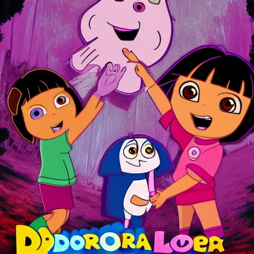 Prompt: dora the explorer horror episode